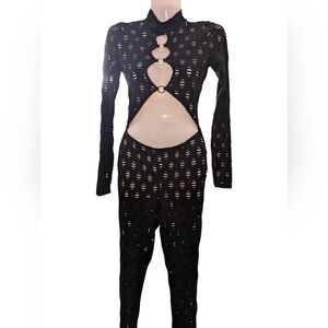 Chic Black Cut-Out Jumpsuit